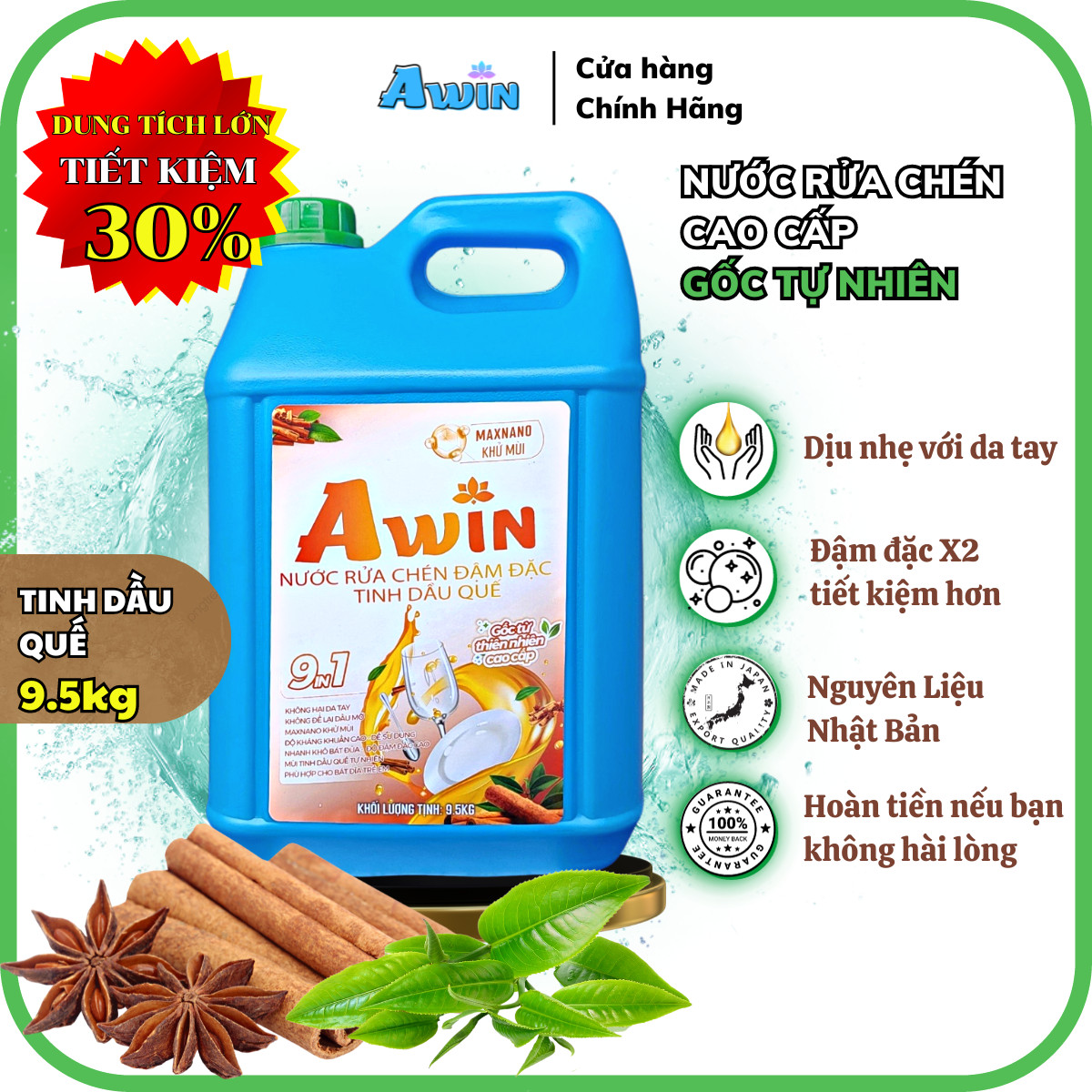 nước rửa chén Awin 1